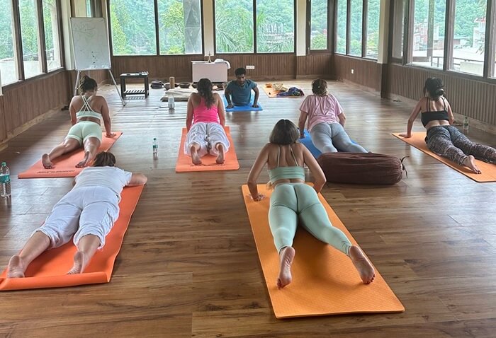 Yoga classes during the Spanda Bioenergy retreat